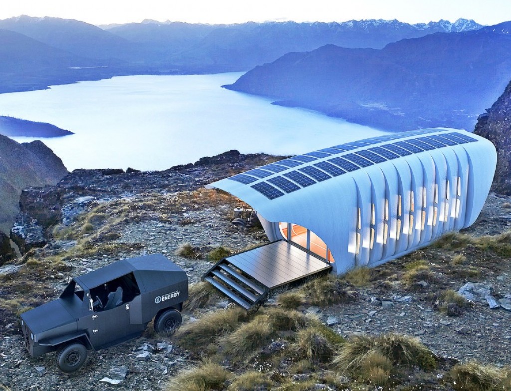 This groundbreaking 3D-printed building can be powered by a car
