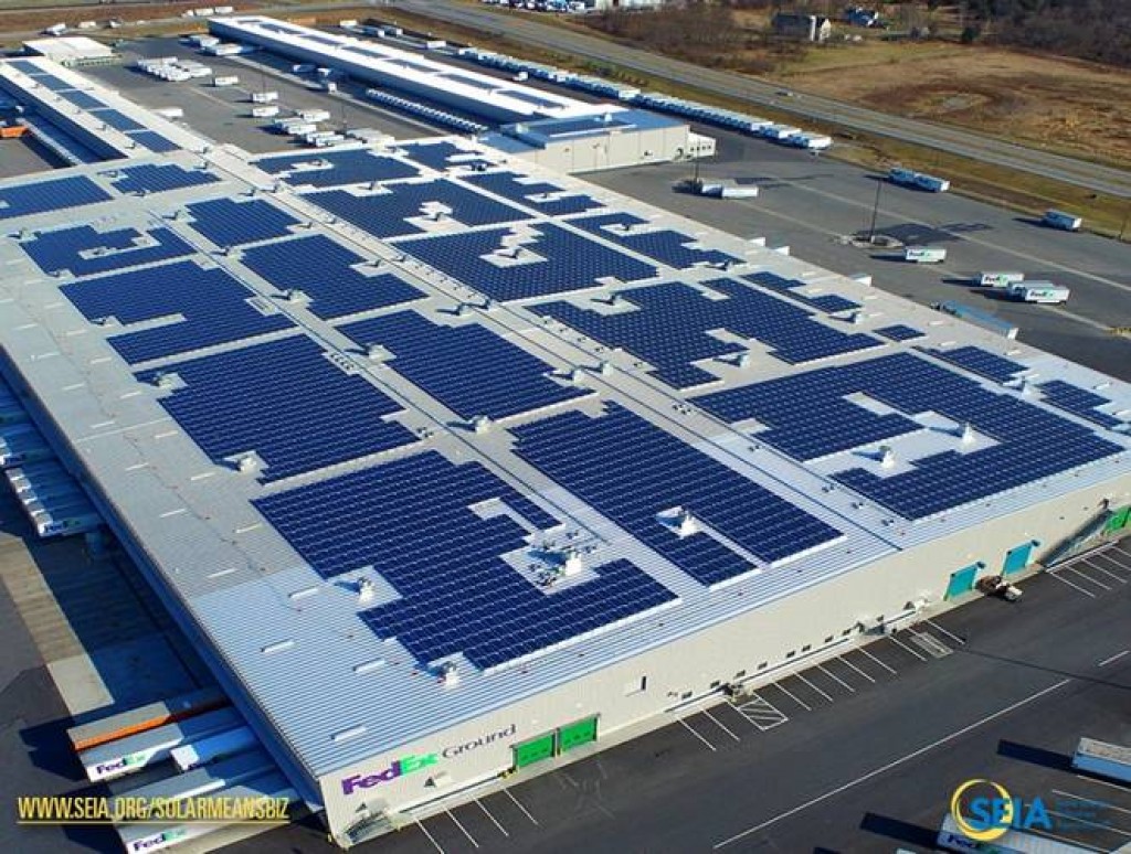 Adoption rate of solar energy by top US businesses grows 183% in four years