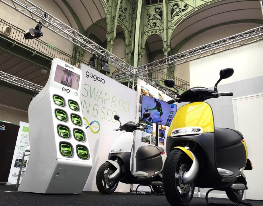 Gogoro showcases its battery-swapping Smartscooter at the COP21 Sustainable Innovation Forum