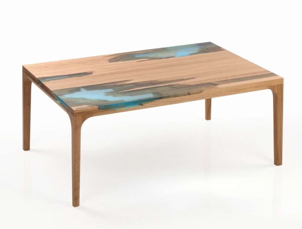 Manufract uses salvaged wood and bio-resin to create “self-healing” furniture