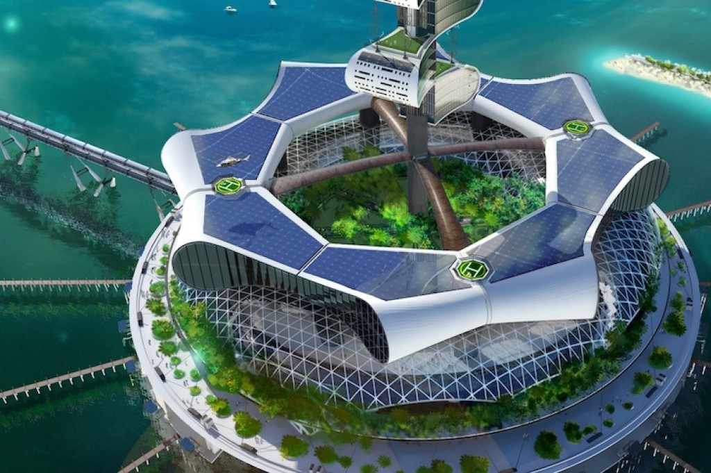 Grand Cancun eco island cleans up the ocean while generating renewable energy