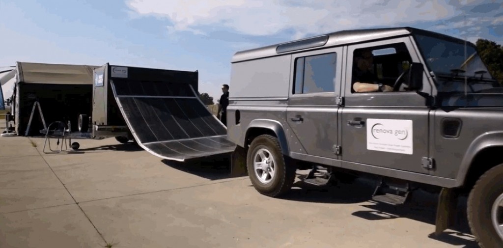 Watch this truck roll out solar panels like a carpet