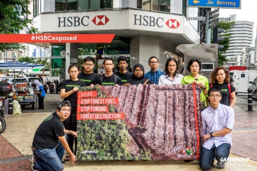 HSBC Kuala Lumpar asked to Stop Funding Deforestation by customers and Greenpeace