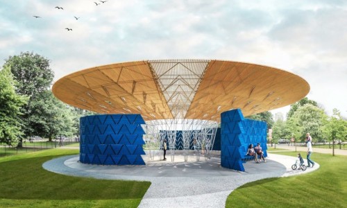 Diébédo Francis Kéré unveils 2017 Serpentine Pavilion with rain-gathering roof