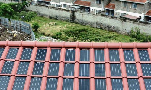 Solar roof tiles help power this secondary school in rural Kenya